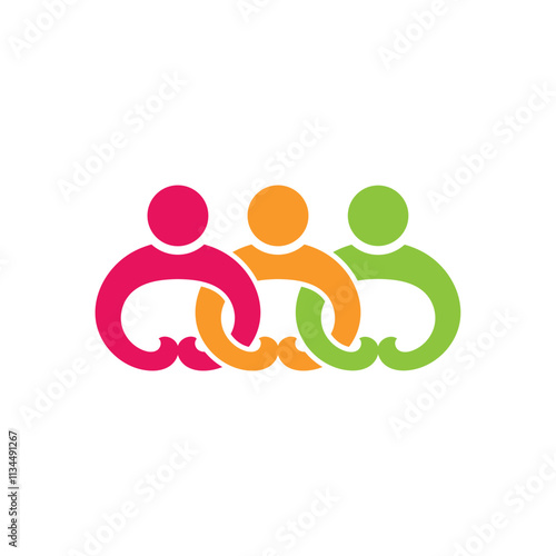 Colorful community group team People Logo Design