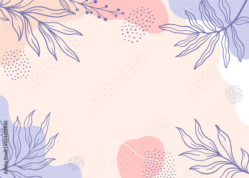Beautiful floral doodle background