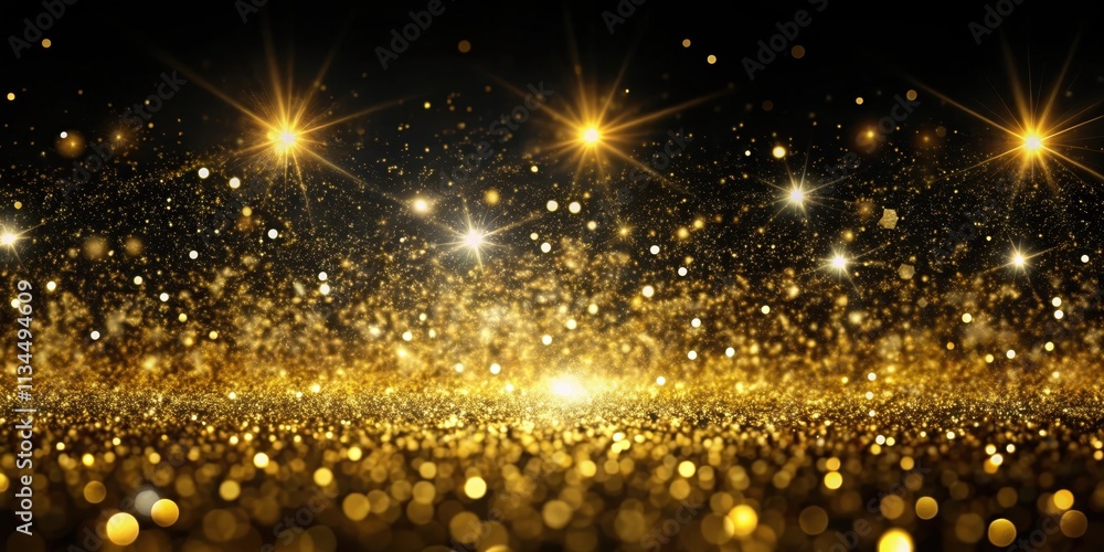 Golden sparkles shining on a black background, gold, sparkles, glitter, shining, glowing, elegant, luxury, backdrop Golden sparkles shining on a black background, gold, sparkles, glitter, shining, glowing, elegant, luxury, backdrop