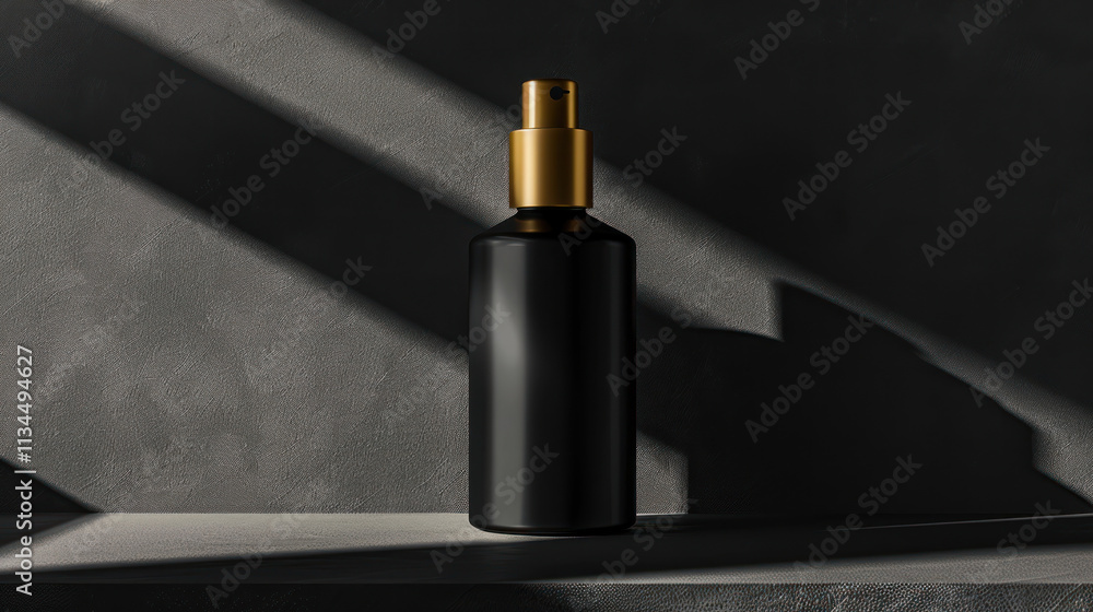 Premium limited edition bottle mock-up with glossy finish, subtle lighting, luxury appeal Premium limited edition bottle mock-up with glossy finish, subtle lighting, luxury appeal