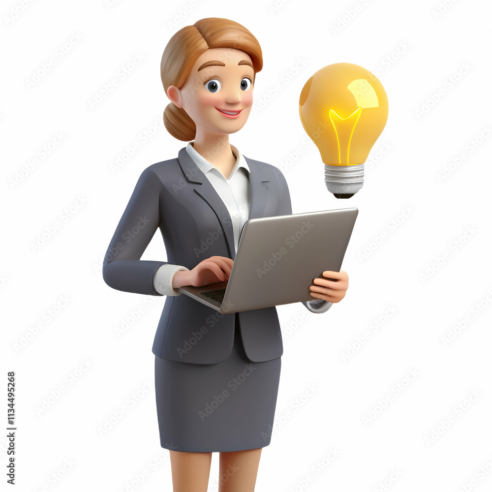 Creative Businesswoman Brainstorming Ideas for New Project Concept with Space for Text Creative Businesswoman Brainstorming Ideas for New Project Concept with Space for Text