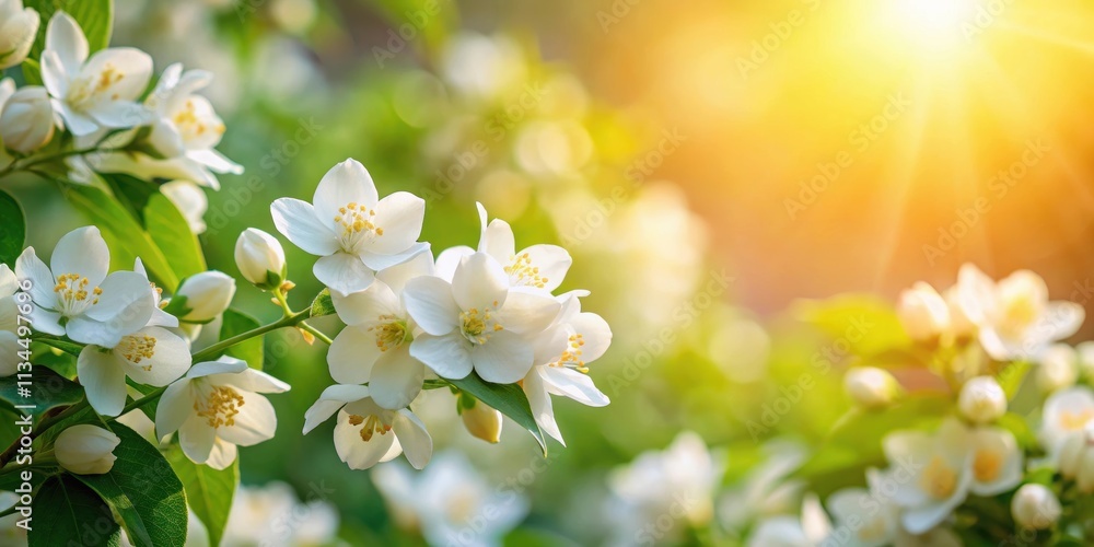 Blossoming Jasmine flowers in a vibrant spring garden, Jasmine, flowers, blooming, spring, garden, nature, beauty, fresh, fragrance Blossoming Jasmine flowers in a vibrant spring garden, Jasmine, flowers, blooming, spring, garden, nature, beauty, fresh, fragrance
