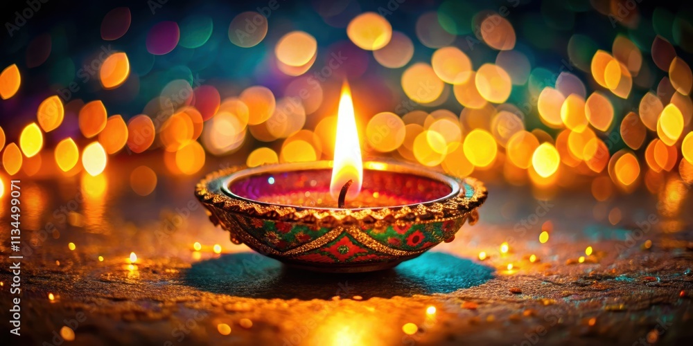 Candle glowing in celebration of Diwali festive, Diwali, festival, candlelight, tradition, spirituality, Indian, culture Candle glowing in celebration of Diwali festive, Diwali, festival, candlelight, tradition, spirituality, Indian, culture