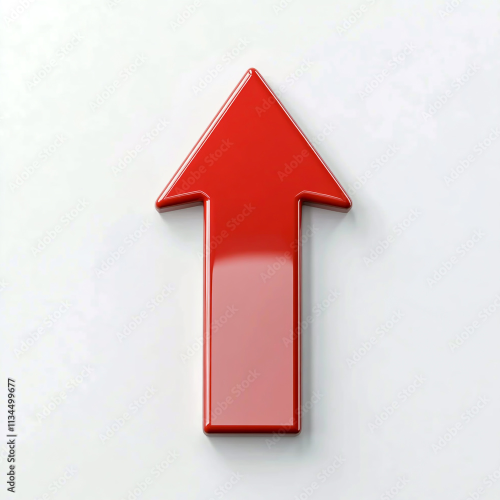 Red upward arrow graph showing rising trend, cut out isolated on white background. Red upward arrow graph showing rising trend, cut out isolated on white background.