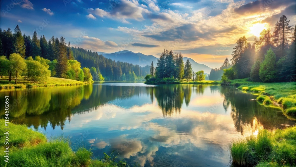 Tranquil landscape with pristine nature and serene atmosphere , peace, unspoiled, tranquil, serene, nature, landscape Tranquil landscape with pristine nature and serene atmosphere , peace, unspoiled, tranquil, serene, nature, landscape