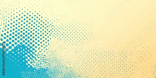 Wallpaper Mural Blue and yellow background with a lot of dots Torontodigital.ca