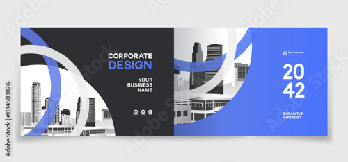 City Background Business Book Cover Design Template