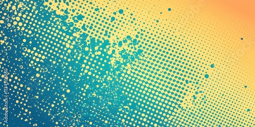 Wallpaper Mural Yellow and blue background with a lot of dots Torontodigital.ca