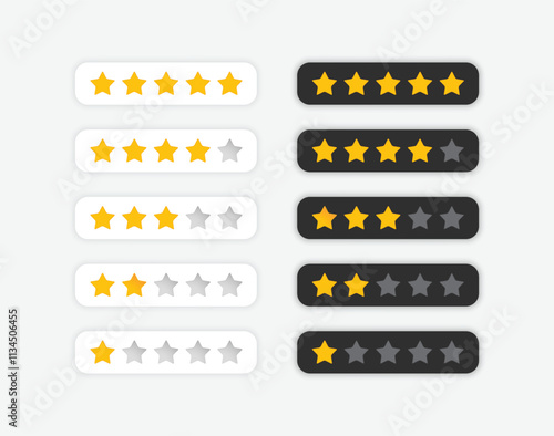 Star rating on white background