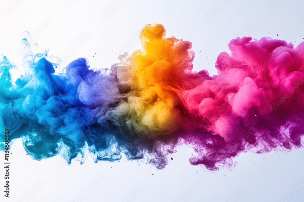 Fototapeta premium Colorful ink clouds creating abstract shapes in water