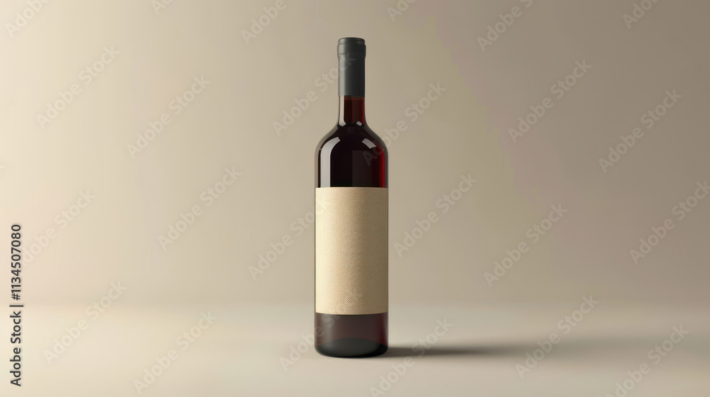 Fototapeta premium Stylish mock-up showcasing a large label area, soft lighting, modern design
