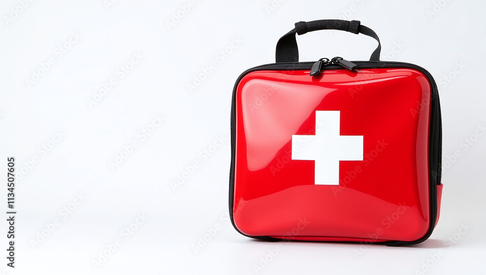 white background holds basic first aid kit emergency medical white background holds basic first aid kit emergency medical