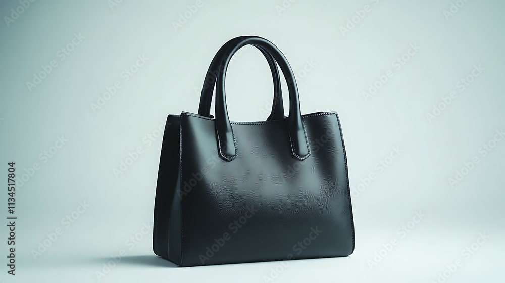 Black handbag showcase elegant minimalist side view photography Black handbag showcase elegant minimalist side view photography