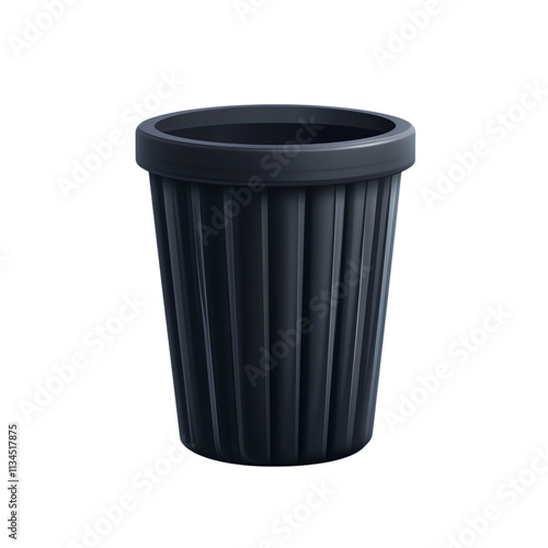 Wallpaper Mural Black plastic trash bin for waste disposal. transparent background Torontodigital.ca