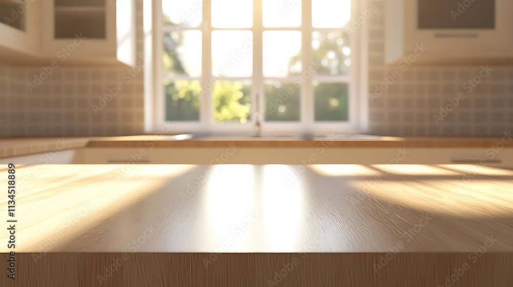 Kitchen Countertop with Sunlight Kitchen Countertop with Sunlight