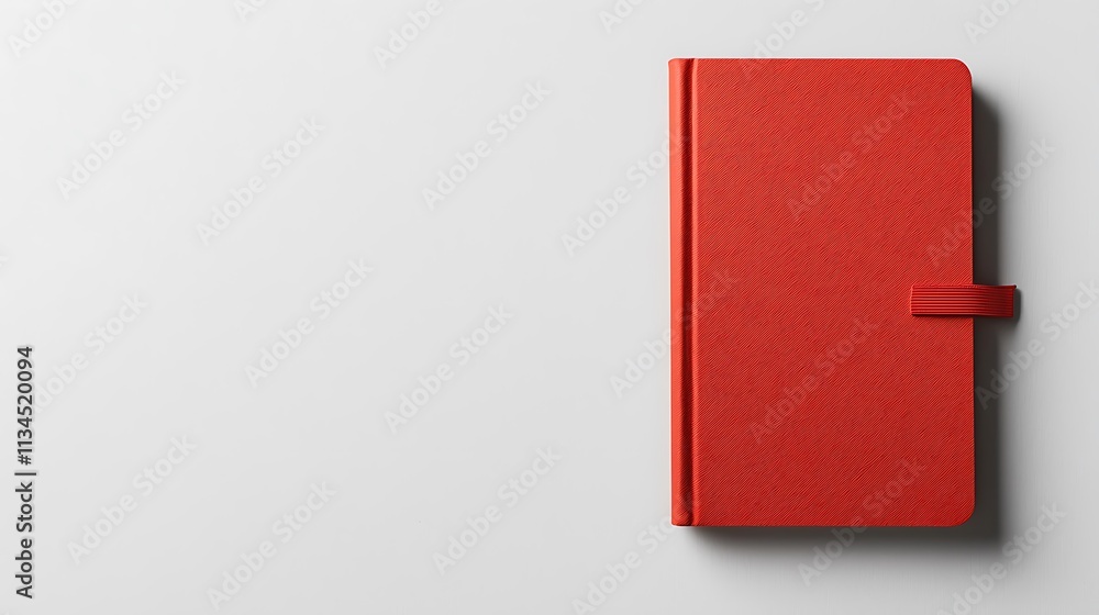 A vibrant red notebook with textured cover sits on a clean, light surface, showcasing its simplicity and elegance. A vibrant red notebook with textured cover sits on a clean, light surface, showcasing its simplicity and elegance.