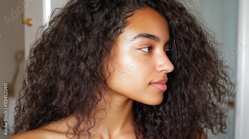 Brazilian anti-frizz haircare using murumuru butter for smooth texture photo