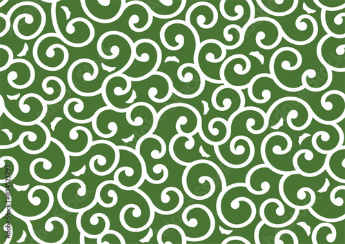 Horizontally And Vertically Repeatable Vector Seamless Japanese Vintage Pattern.