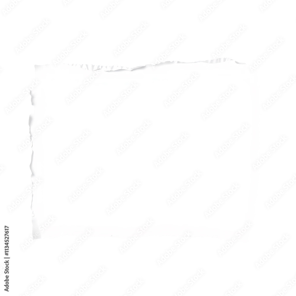 Torn white paper with ragged edges isolated on black background. Torn white paper with ragged edges isolated on black background.