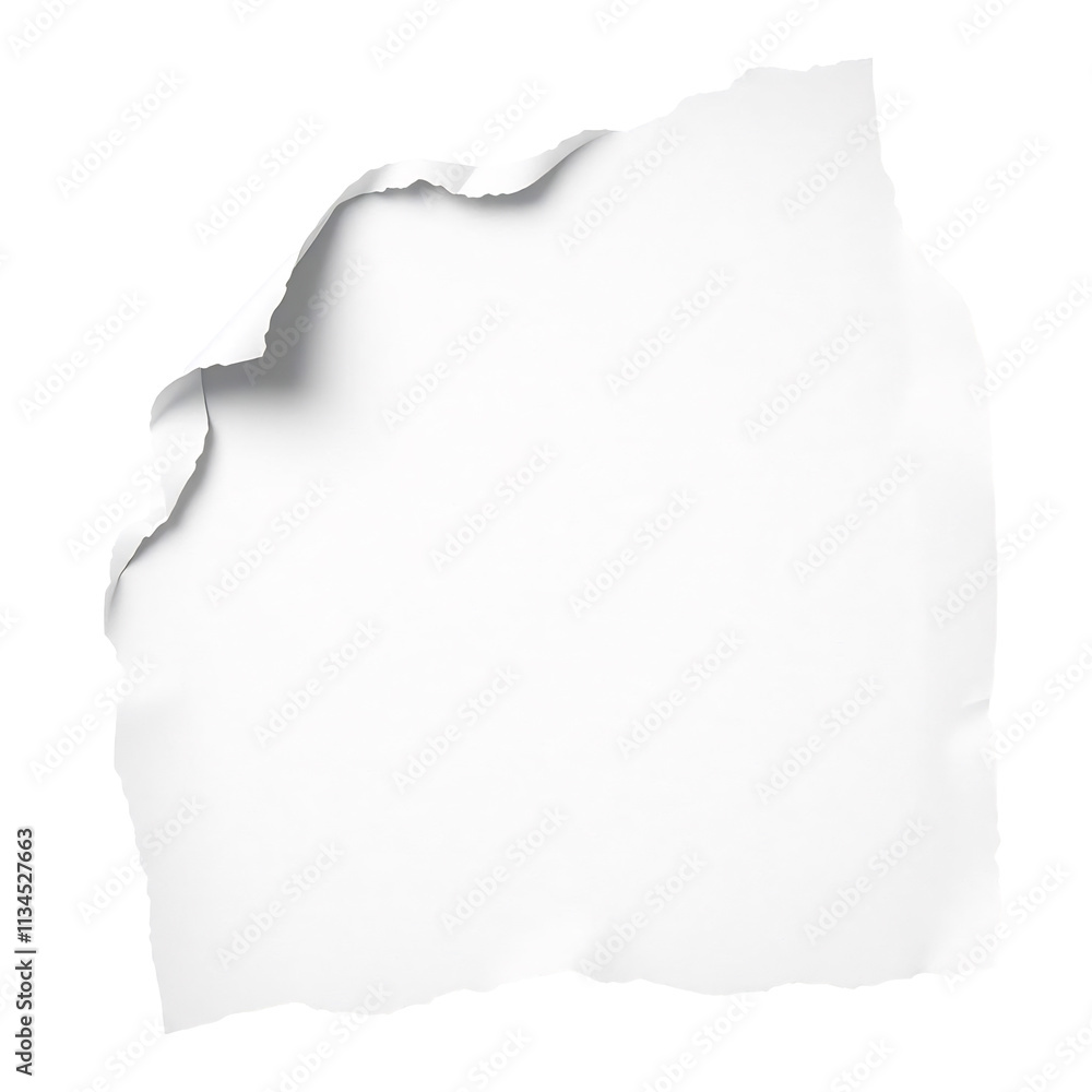 Torn paper with curled edge, isolated on black background. Torn paper with curled edge, isolated on black background.