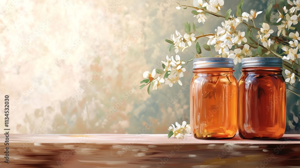 National Mason Jar Day background concept National Mason Jar Day background concept