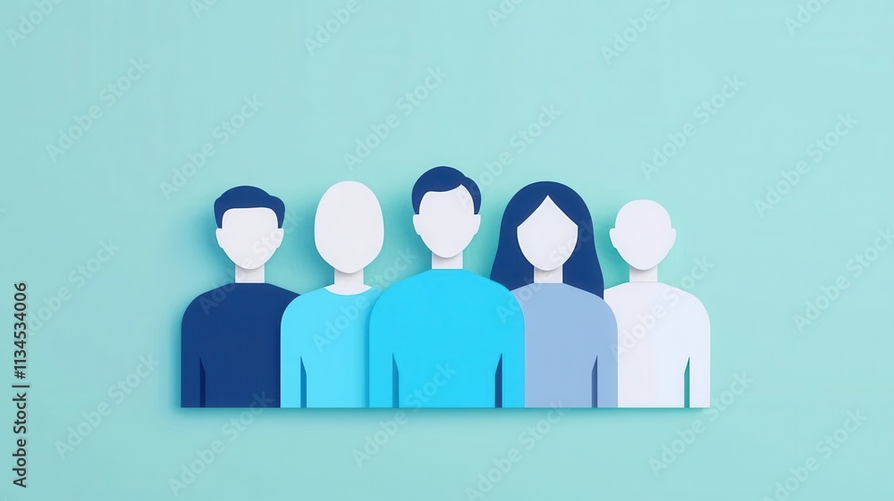 Teamwork Business Network People Connection Office Collaboration Blue Background Illustration Teamwork Business Network People Connection Office Collaboration Blue Background Illustration