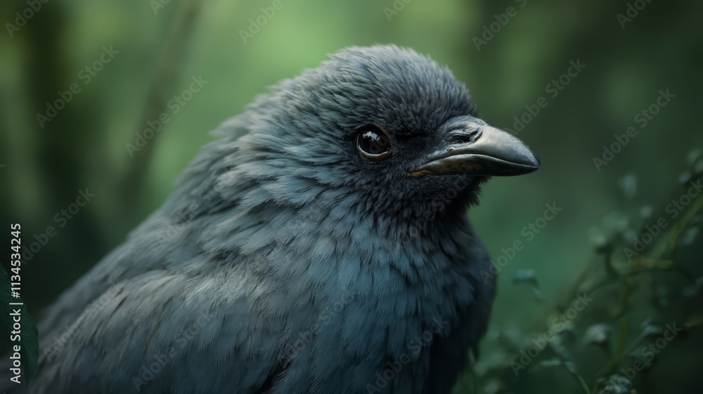 A black bird sitting on top of a tree branch A black bird sitting on top of a tree branch