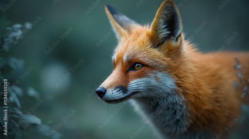 A close up of a red fox in the woods A close up of a red fox in the woods
