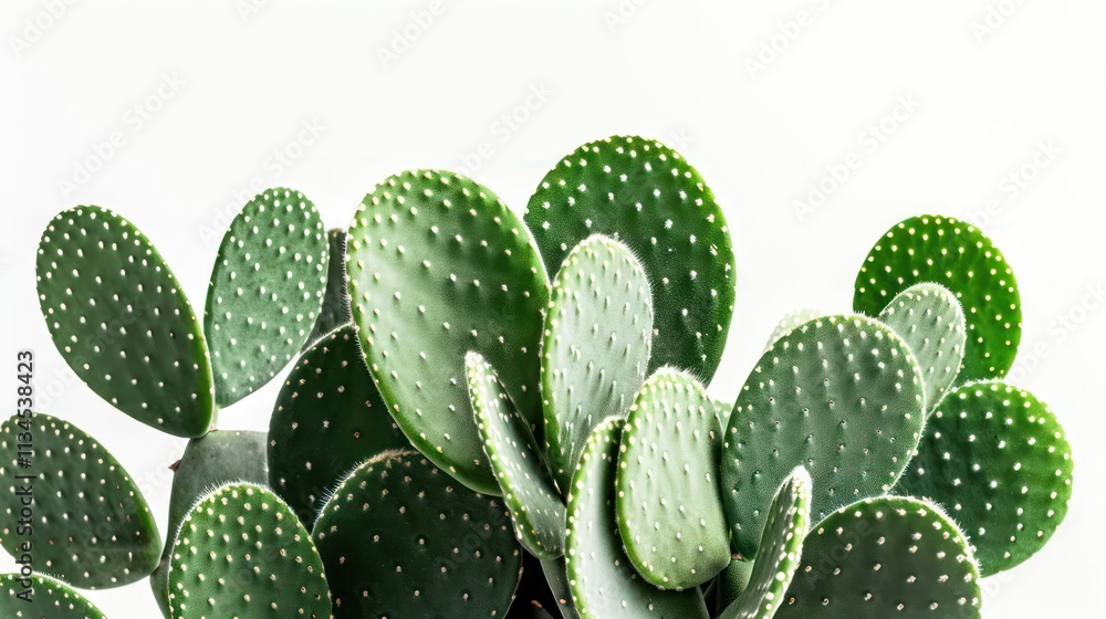 close-up of cactus bunny ears plant isolated on white background. close-up of cactus bunny ears plant isolated on white background.