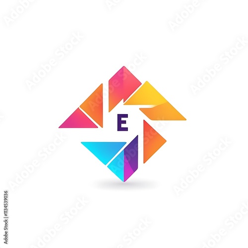 Vibrant Logo Design: Letter E