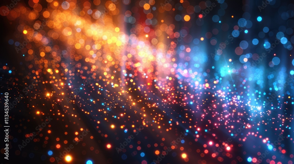 Vibrant abstract background of colorful bokeh lights and sparkles. Vibrant abstract background of colorful bokeh lights and sparkles.