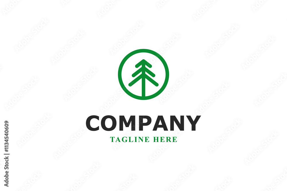 pine tree logo inside circle pine tree logo inside circle