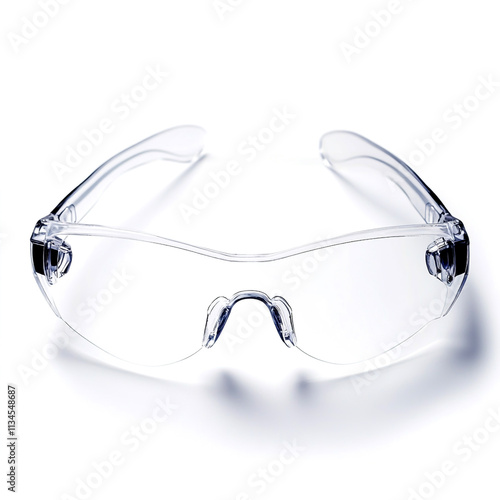 Safety glasses isolated on white background. photo