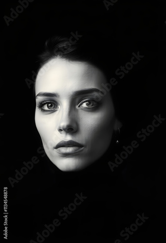 Wallpaper Mural Black and white portrait. Surreal, vintage Torontodigital.ca