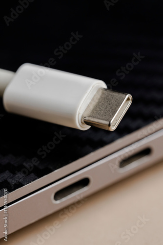 Laptop USB-C Cable, Featuring a Sleek and Durable Design for Fast Data Transfer and Charging, Compatible with Modern Laptops and Devices photo