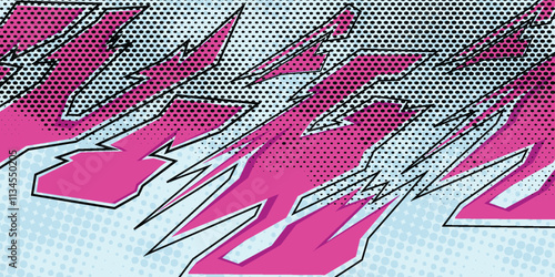 Abstract car decal wrap background design, grunge halftone splash striking motorsport racing stripes, sporty modern speedy sticker vinyl livery. vektor