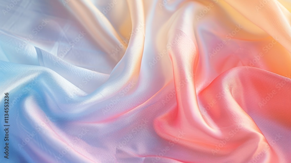 Obraz premium Abstract Draped Pastel-Colored Fabric Background