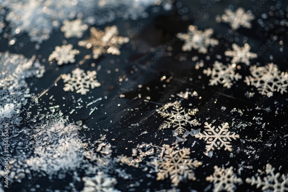 Soft frosty background with artistic snowflakes and a subtle winter glow Soft frosty background with artistic snowflakes and a subtle winter glow