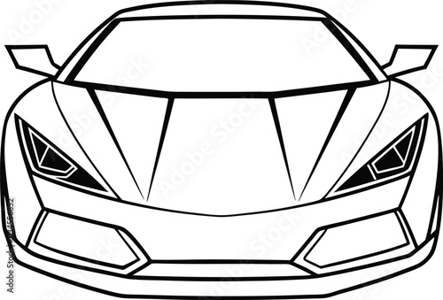 Electric Supercar, illustration of a car