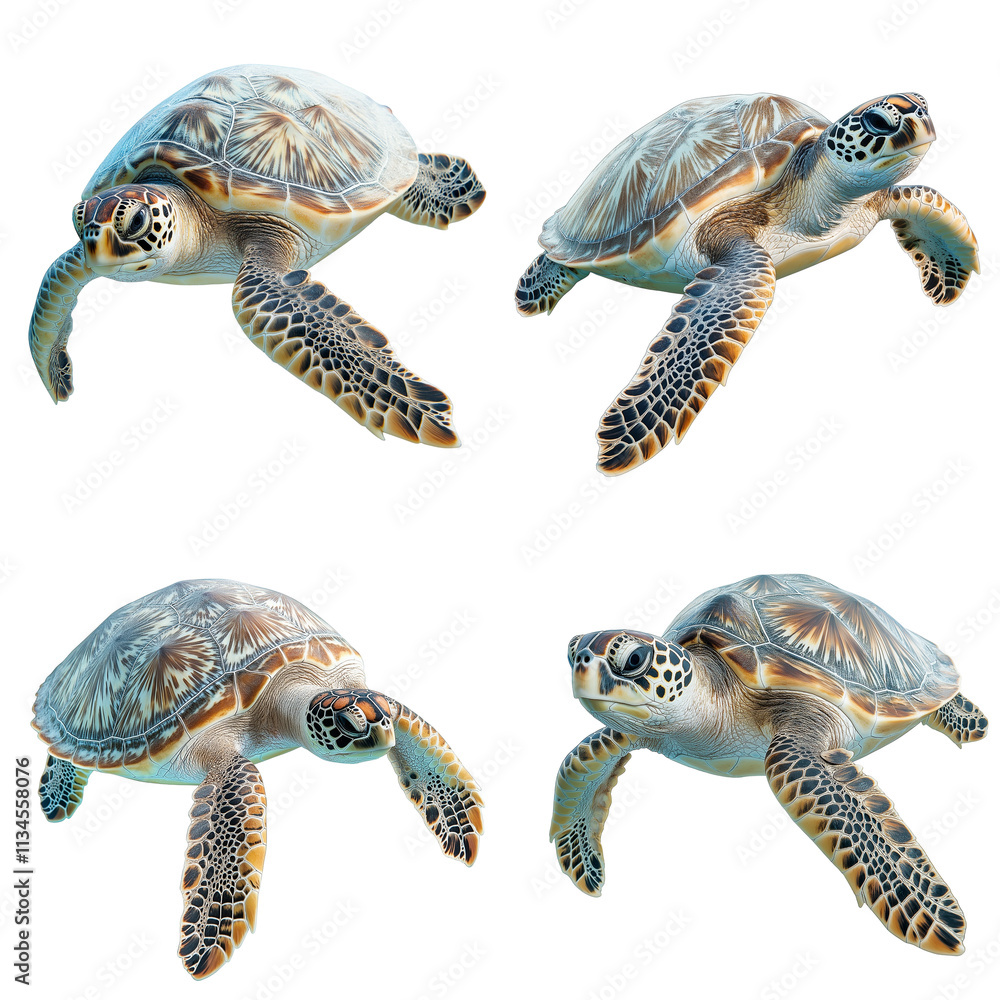 Fototapeta premium turtle isolated on white background