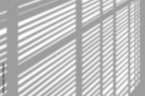 Shadow of a Window with Blinds on the Wall. Transparent PNG image