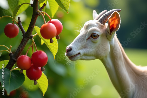 fruits various plants like honeysuckle attract goats eat photo