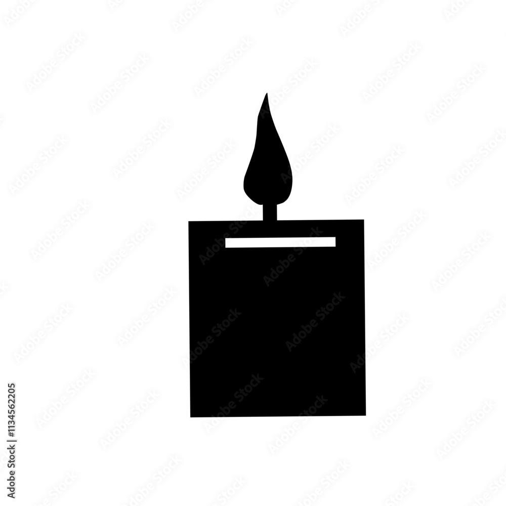 Candle silhouette vector