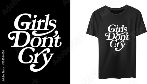Girls don't cry creative word art t shirt template