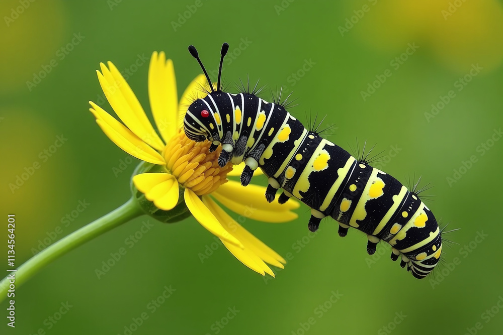 larvae papilio machaon feed dill flowers commonly associated swallowtail butterfly larvae papilio machaon feed dill flowers commonly associated swallowtail butterfly