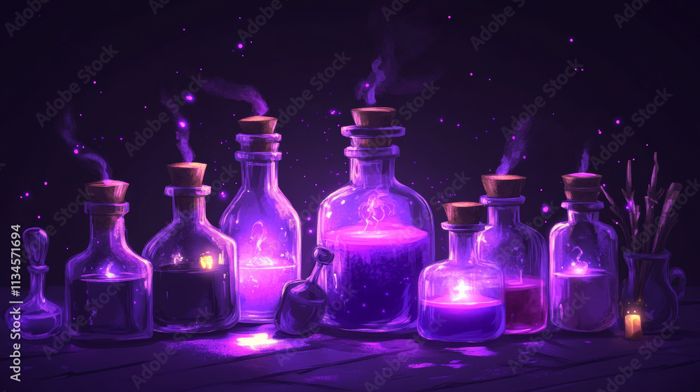 Ui spill potion glass bottle for magic game vector. Alchemy poison in flask. Witch apothecary set of drop alchemist jar. 2d fairy tale medicine on floor graphic concept design. Laboratory ui object Ui spill potion glass bottle for magic game vector. Alchemy poison in flask. Witch apothecary set of drop alchemist jar. 2d fairy tale medicine on floor graphic concept design. Laboratory ui object