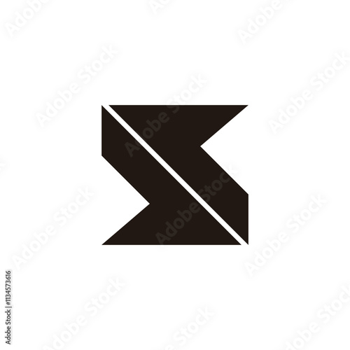 letter s up down arrow simple geometric logo vector