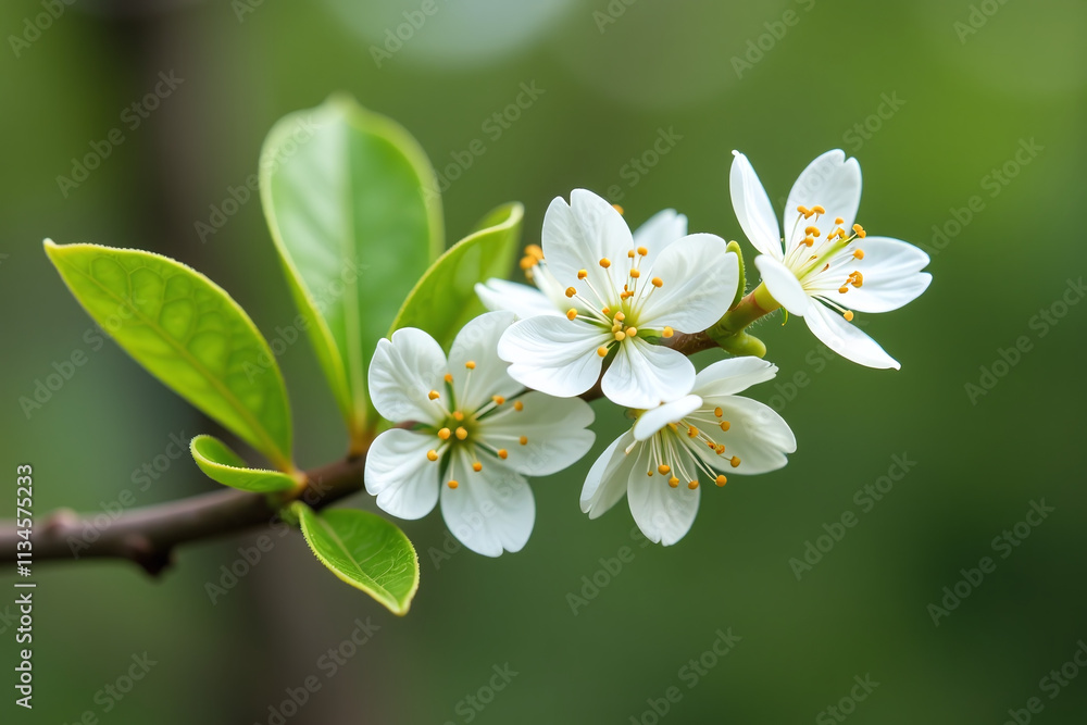 tiny lime blossoms cluster together single branch tree delicate floral tiny lime blossoms cluster together single branch tree delicate floral