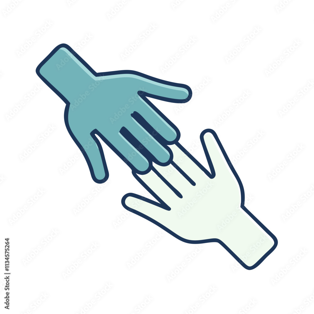 Helping Hands Unity Vector Icon Helping Hands Unity Vector Icon