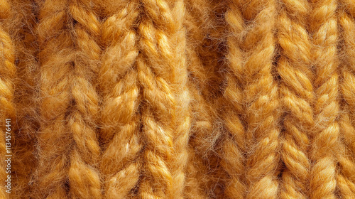 The texture of the hand-knitted fabric made of woolen threads, a variety of patterns. Background large multicolored knitting